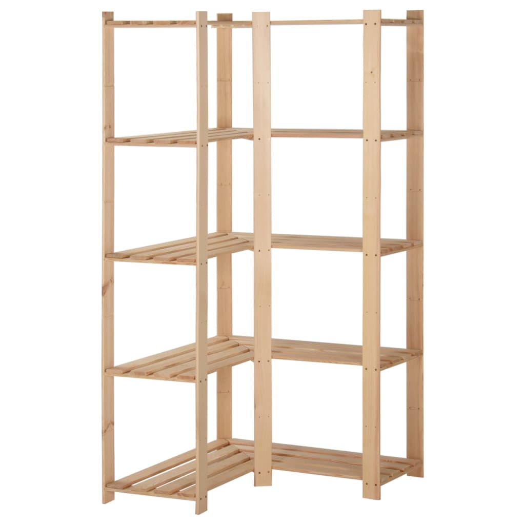 Étagère D'angle De Rangement 5 Niveaux 82,5X82,5X170 Cm Pin