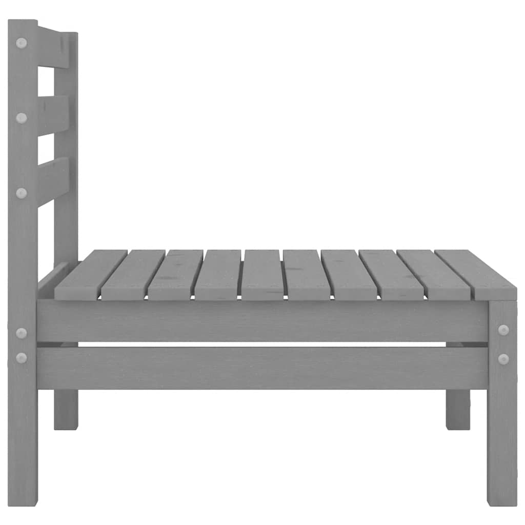Canapés Centraux De Jardin 2 Pcs Gris Bois De Pin Massif
