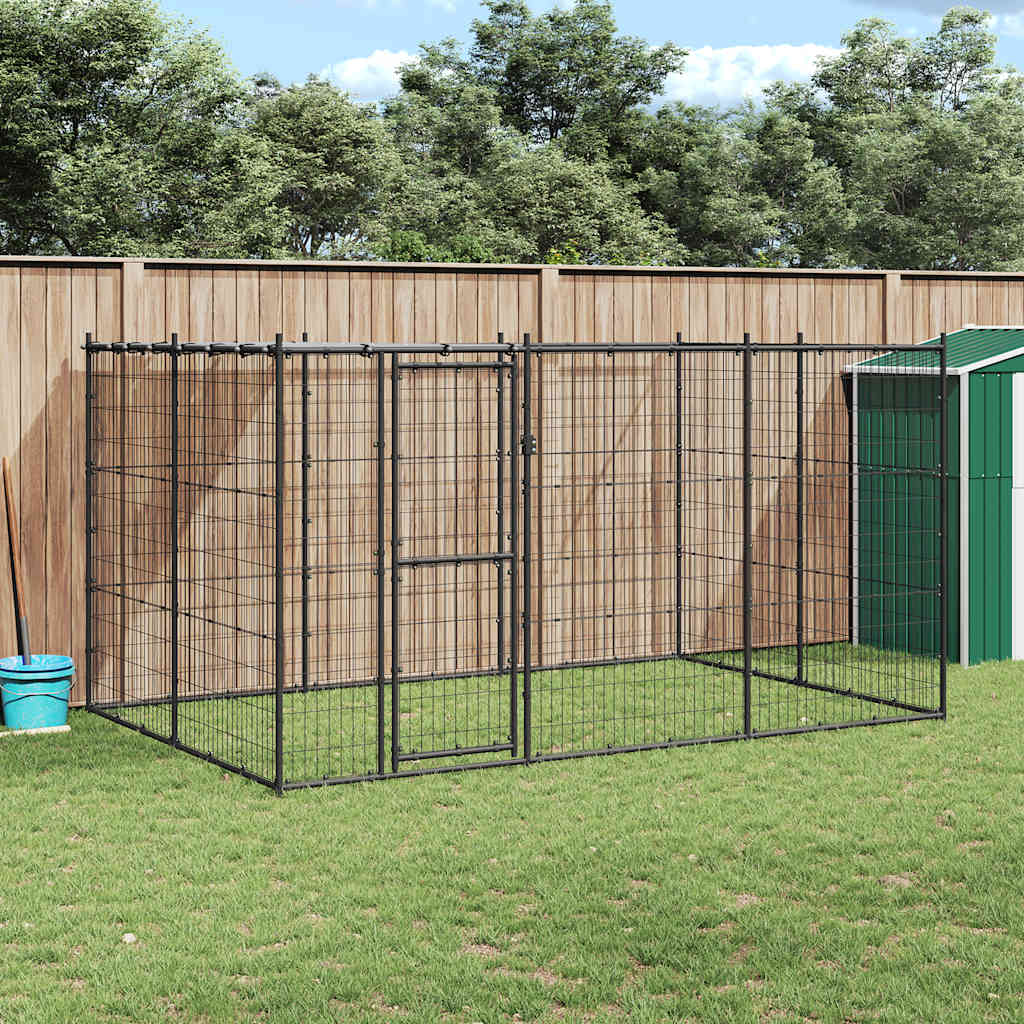 Chenil Extérieur Acier Avec Toit 7,26 M² Oui