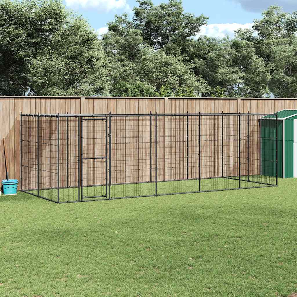 Chenil Extérieur Acier Avec Toit 7,26 M² Oui