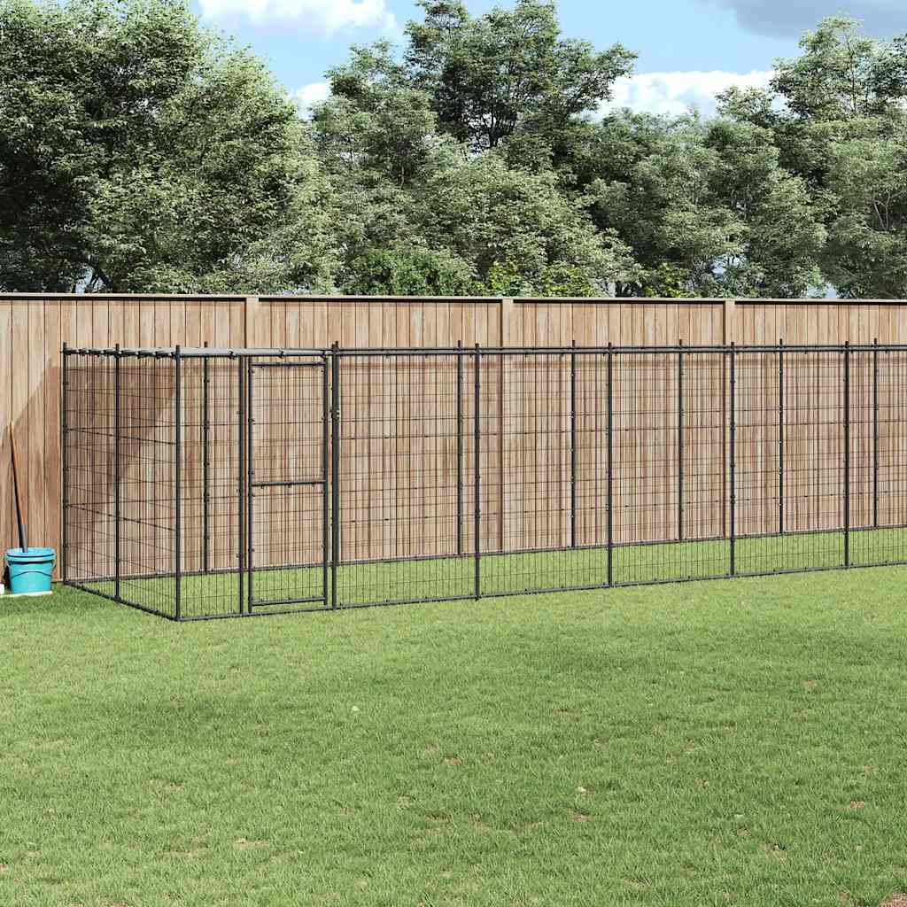 Chenil Extérieur Acier Avec Toit 7,26 M² Oui