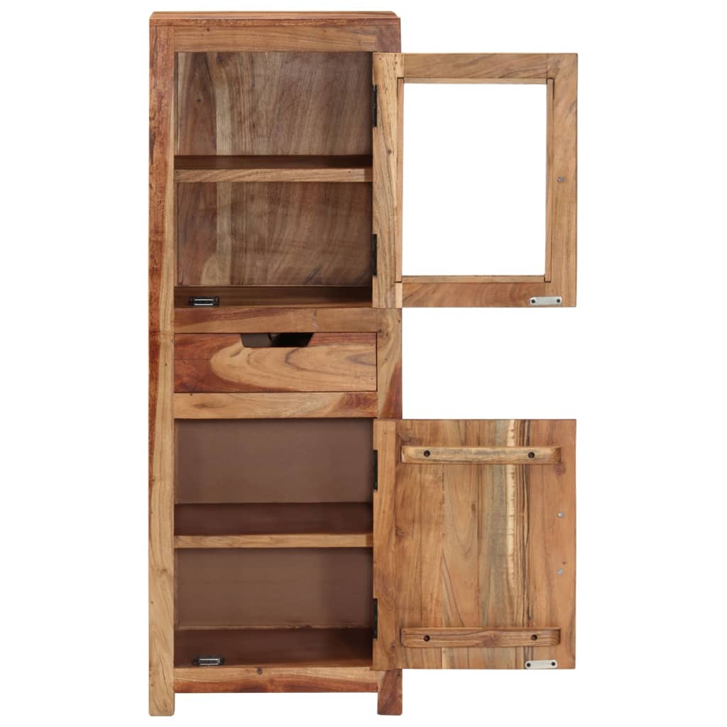 Buffet Haut 40X34X110 Cm Bois Massif D'acacia