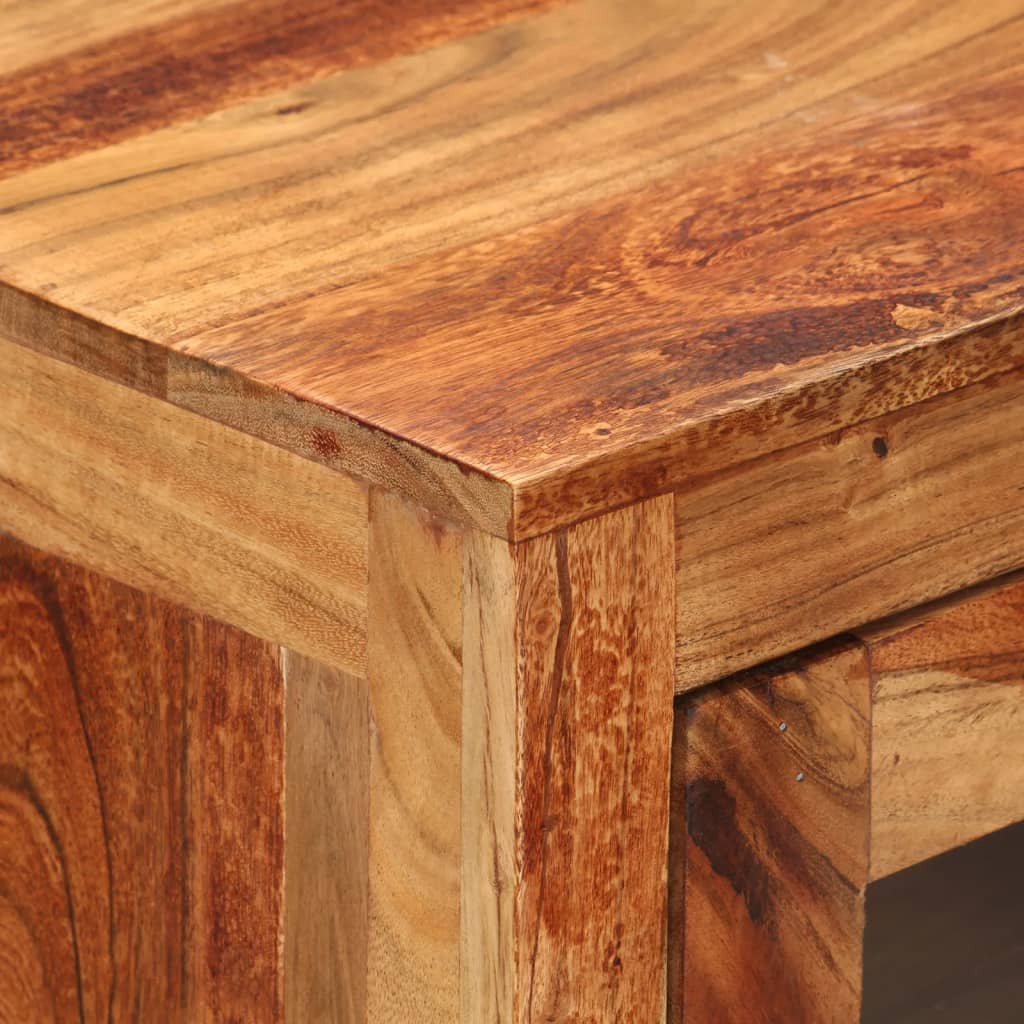 Buffet Haut 40X34X110 Cm Bois Massif D'acacia