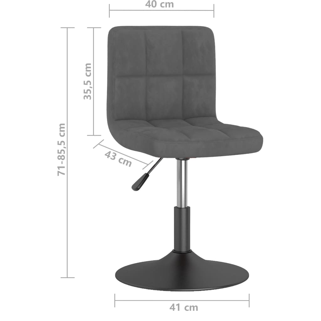 Chaise Pivotante De Salle À Manger Velours