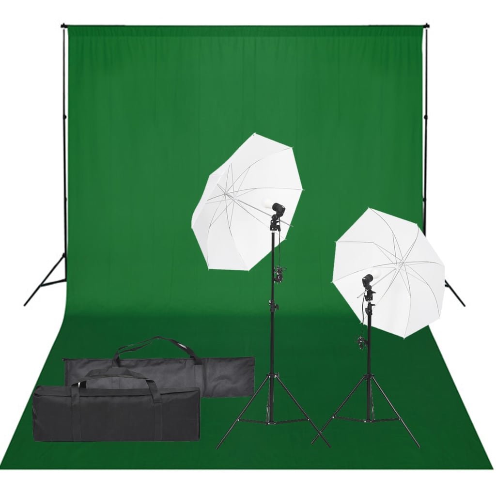Kit De Studio Photo Avec Éclairage Et Toile De Fond
