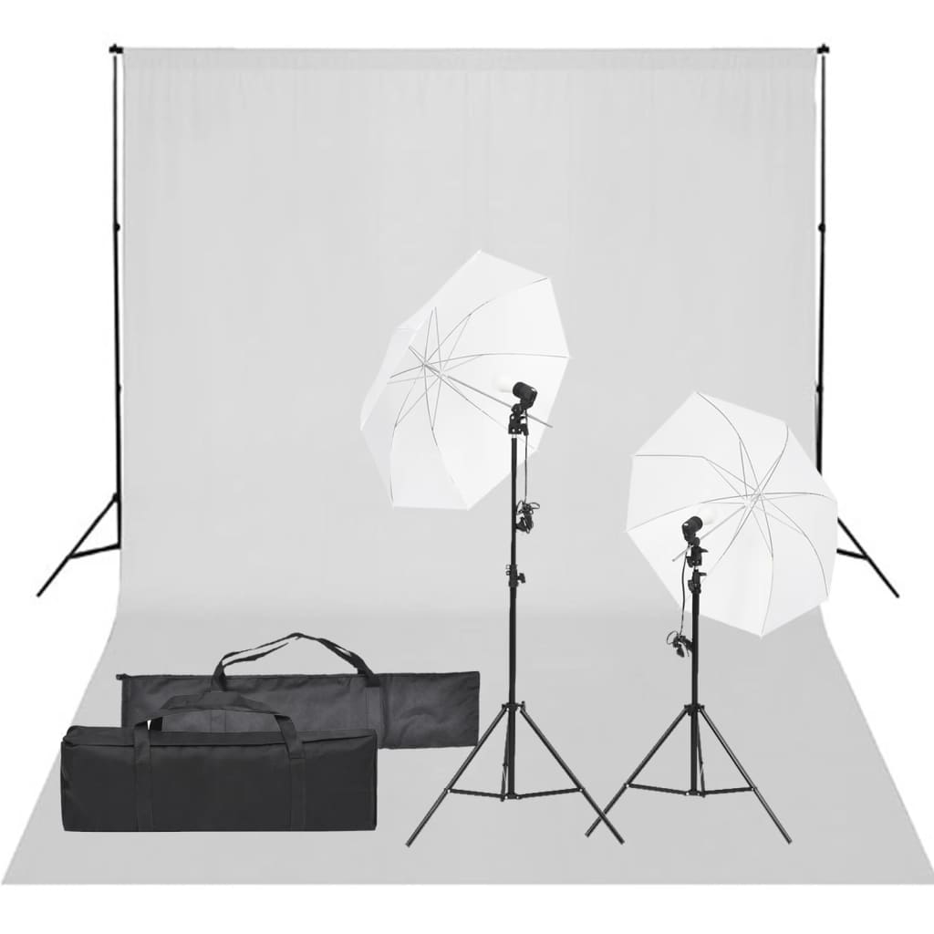 Kit De Studio Photo Avec Éclairage Et Toile De Fond