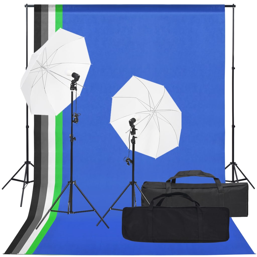 Kit De Studio Photo Avec Éclairage Et Toile De Fond