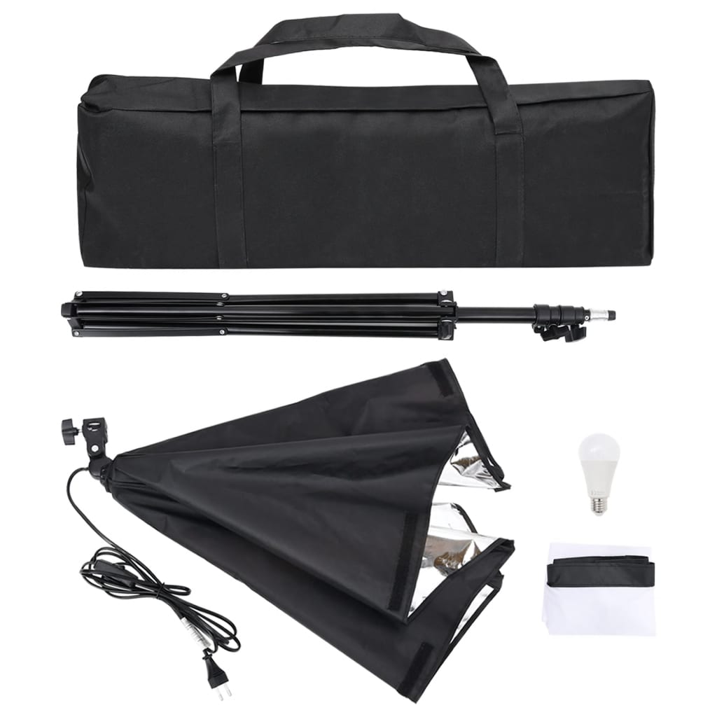 Kit De Studio Photo Avec Boîte À Lumière Et Toile De Fond
