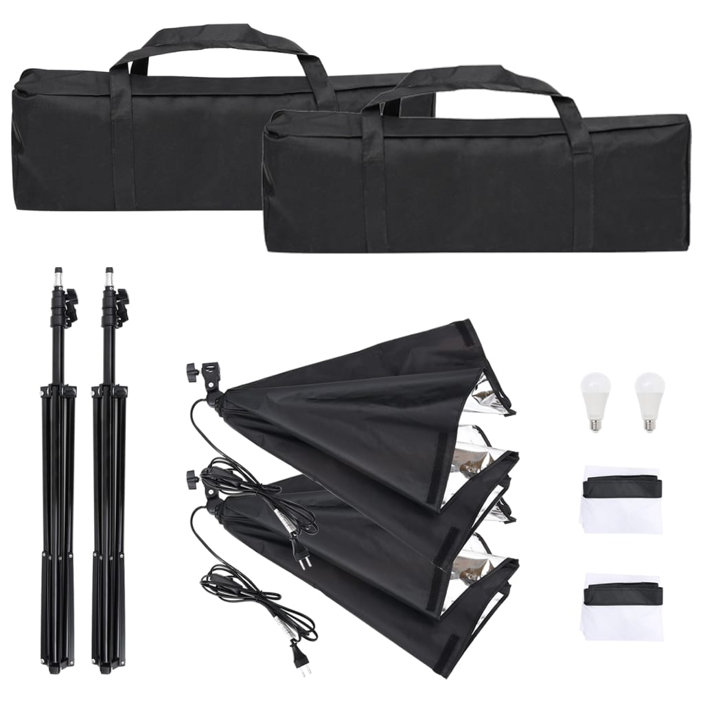 Kit De Studio Photo Avec Éclairage Et Toile De Fond