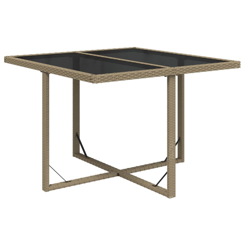 Ensemble À Manger De Jardin Et Coussins 5 Pcs Poly Rotin Beige Beige Et Blanc Crème