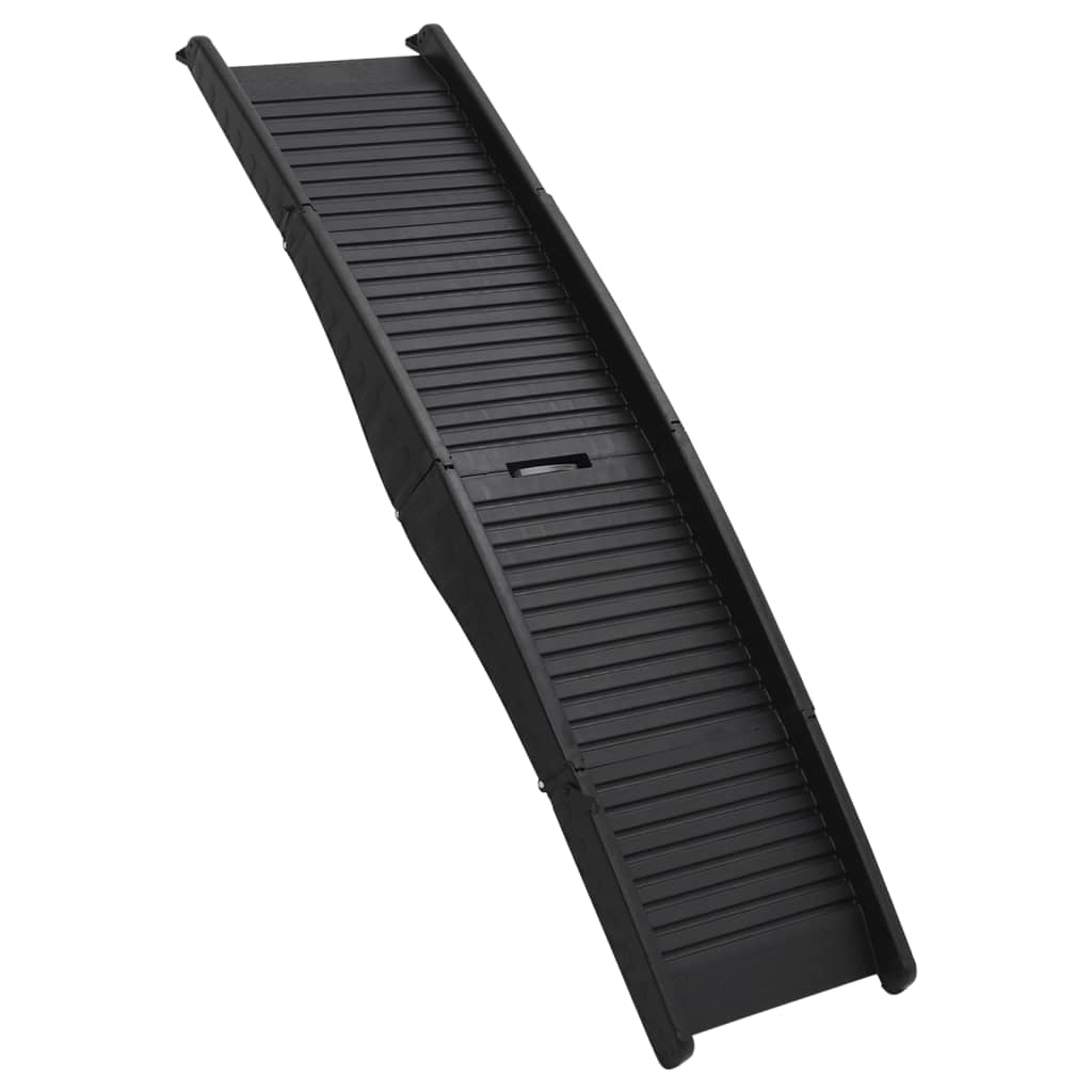 Rampe Pliable Pour Chien Noir 153X40X12,5 Cm Plastique
