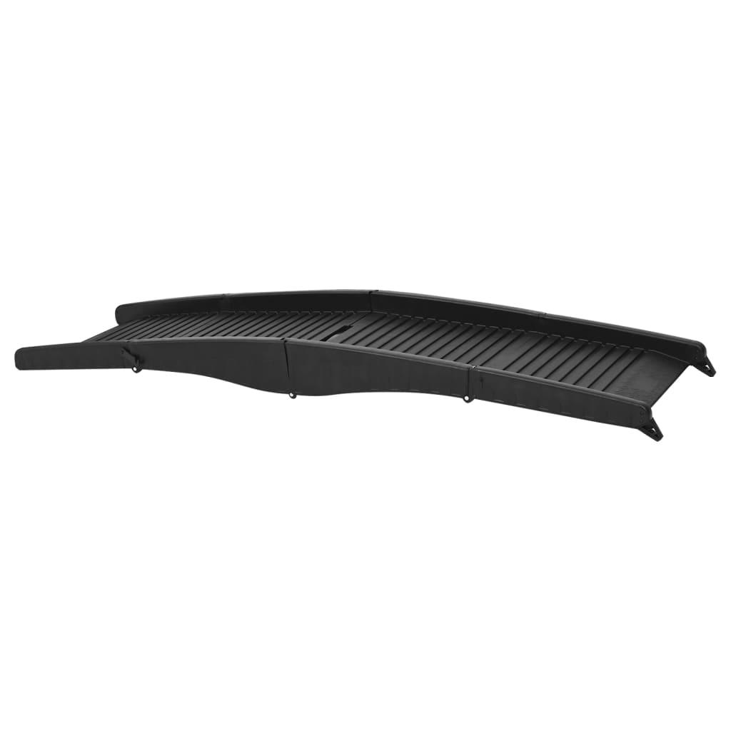 Rampe Pliable Pour Chien Noir 153X40X12,5 Cm Plastique