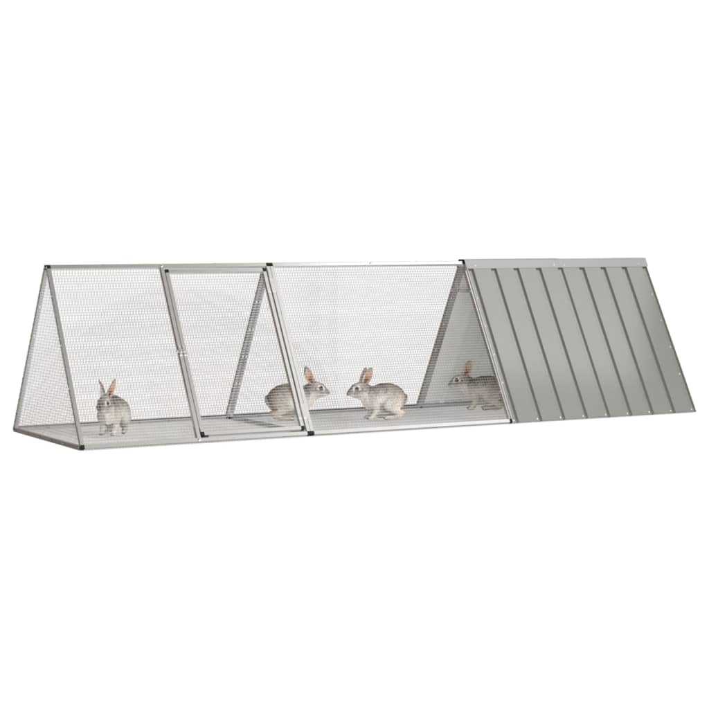 Cage À Lapin E 302,5 X 80,5 X 71 Cm En Acier Galvanisé