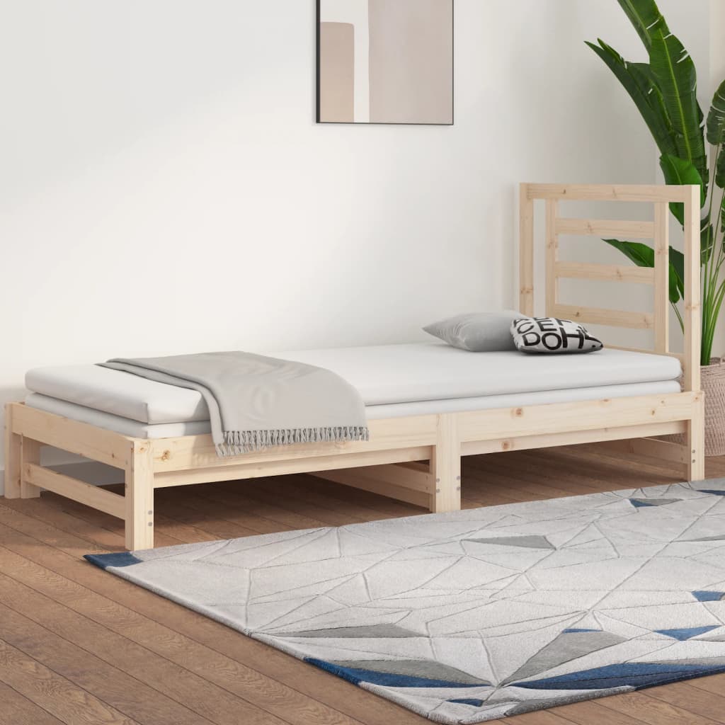 Lit Coulissant Sans Matelas 2X(90X190) Cm