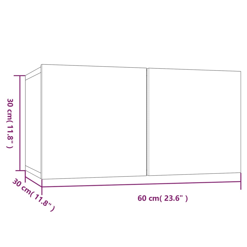 Ensemble De Meubles Tv 4 Pcs Chêne Fumé Bois D'ingénierie