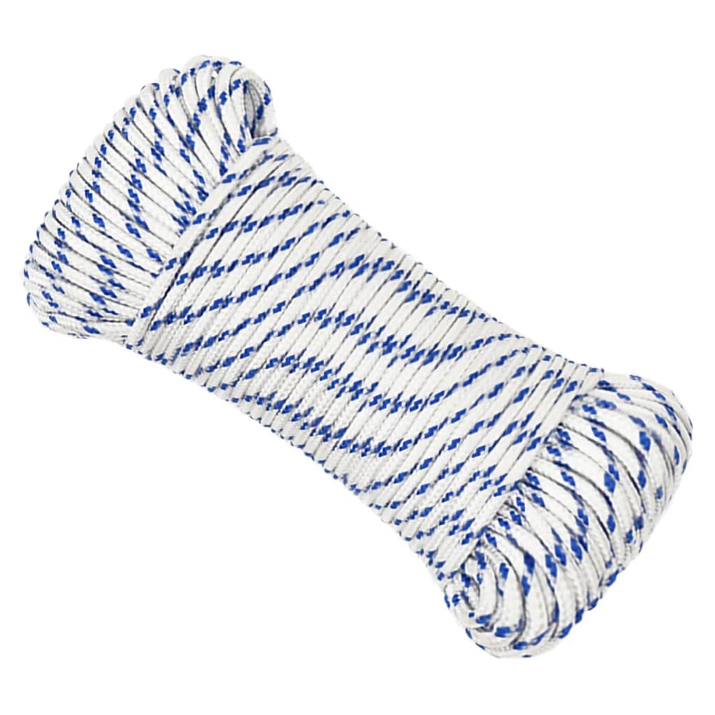 Corde De Bateau Blanc Polypropylène Blanc Et Bleu