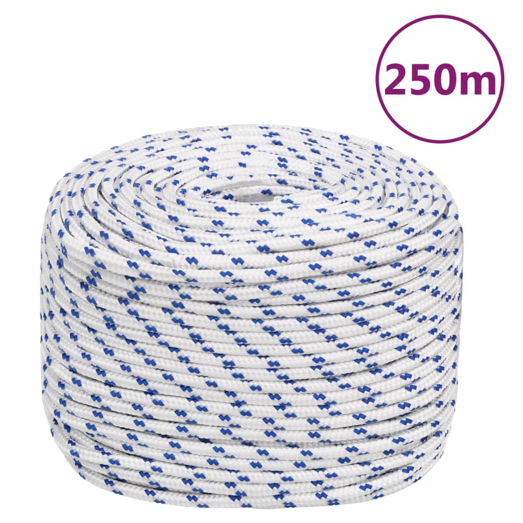Corde De Bateau Polypropylène Blanc Blanc Et Bleu