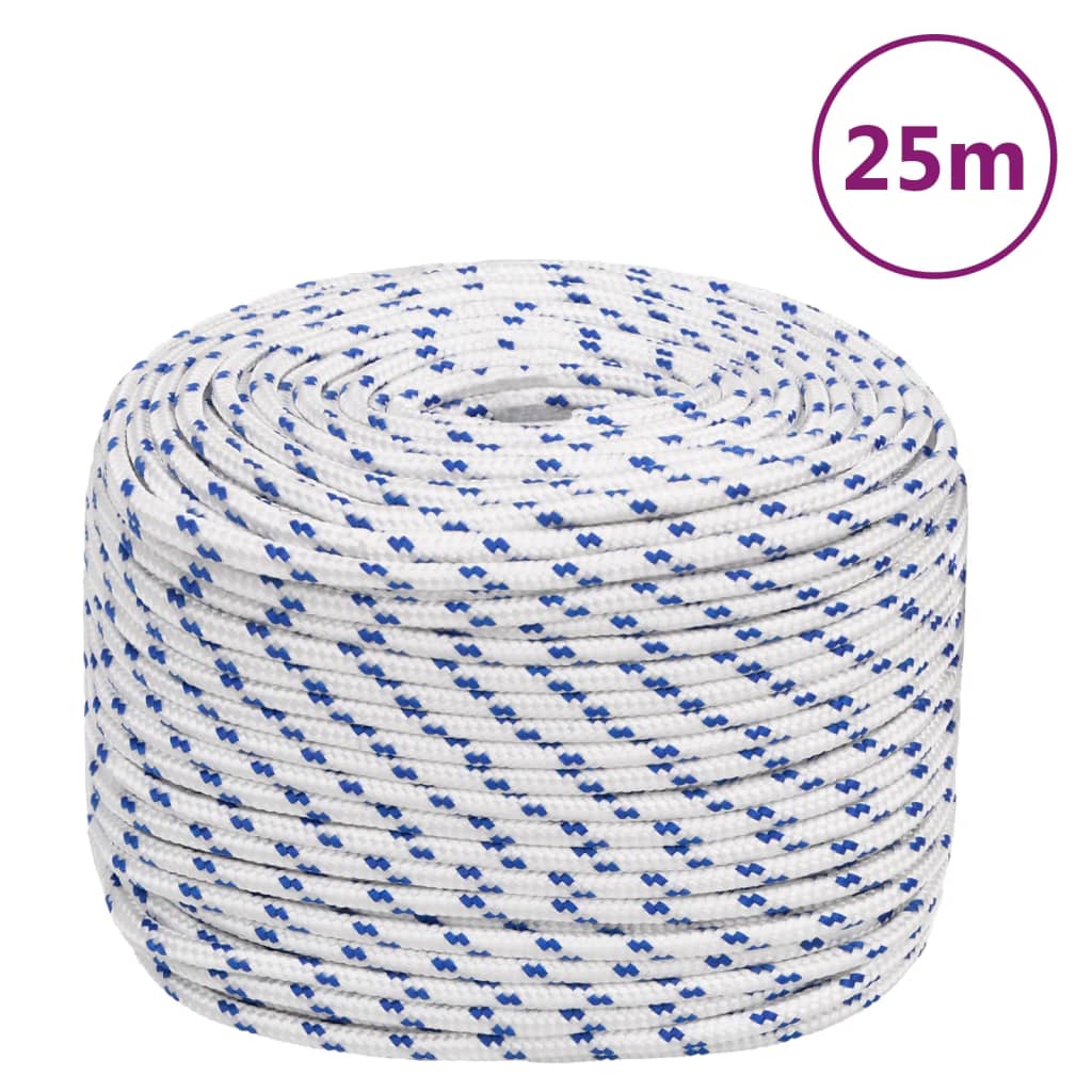 Corde De Bateau Polypropylène Blanc Blanc Et Bleu
