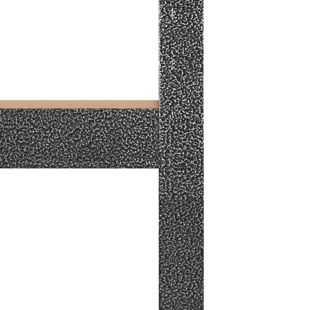 Étagère Résistante À 5 Niveaux Acier Et Bois D'ingénierie Gris