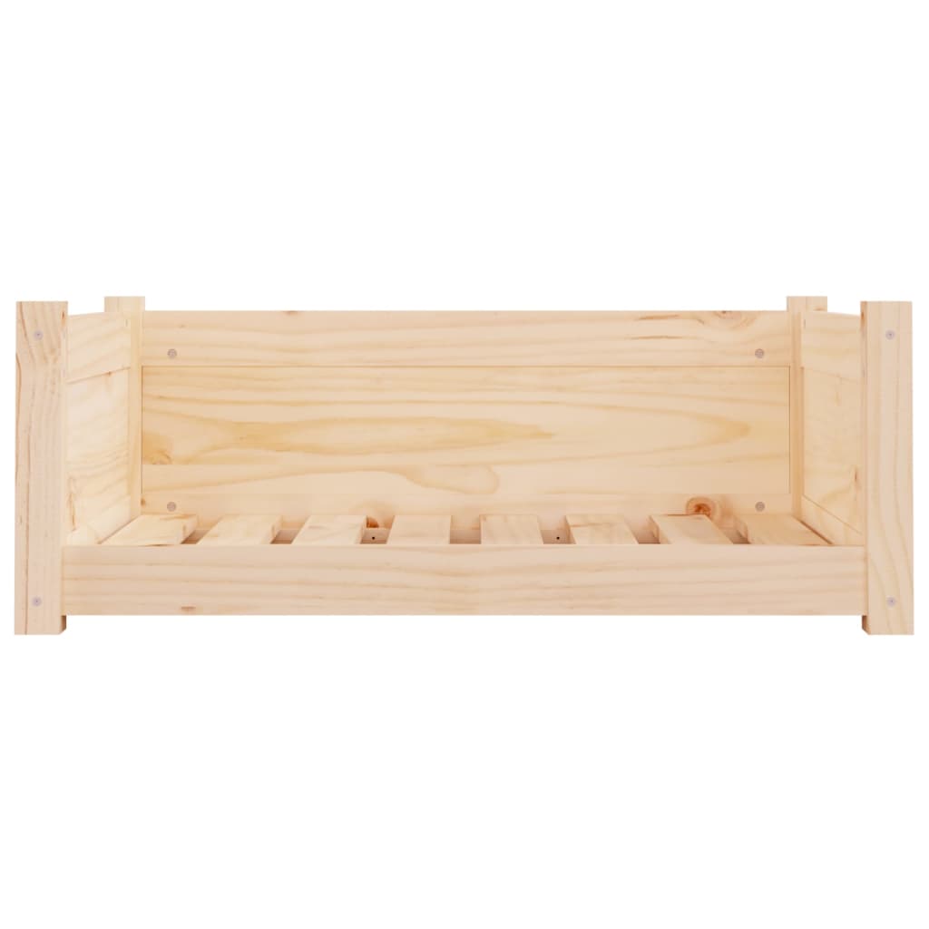 Lit Pour Chien 75,5X55,5X28 Cm Bois Massif De Pin