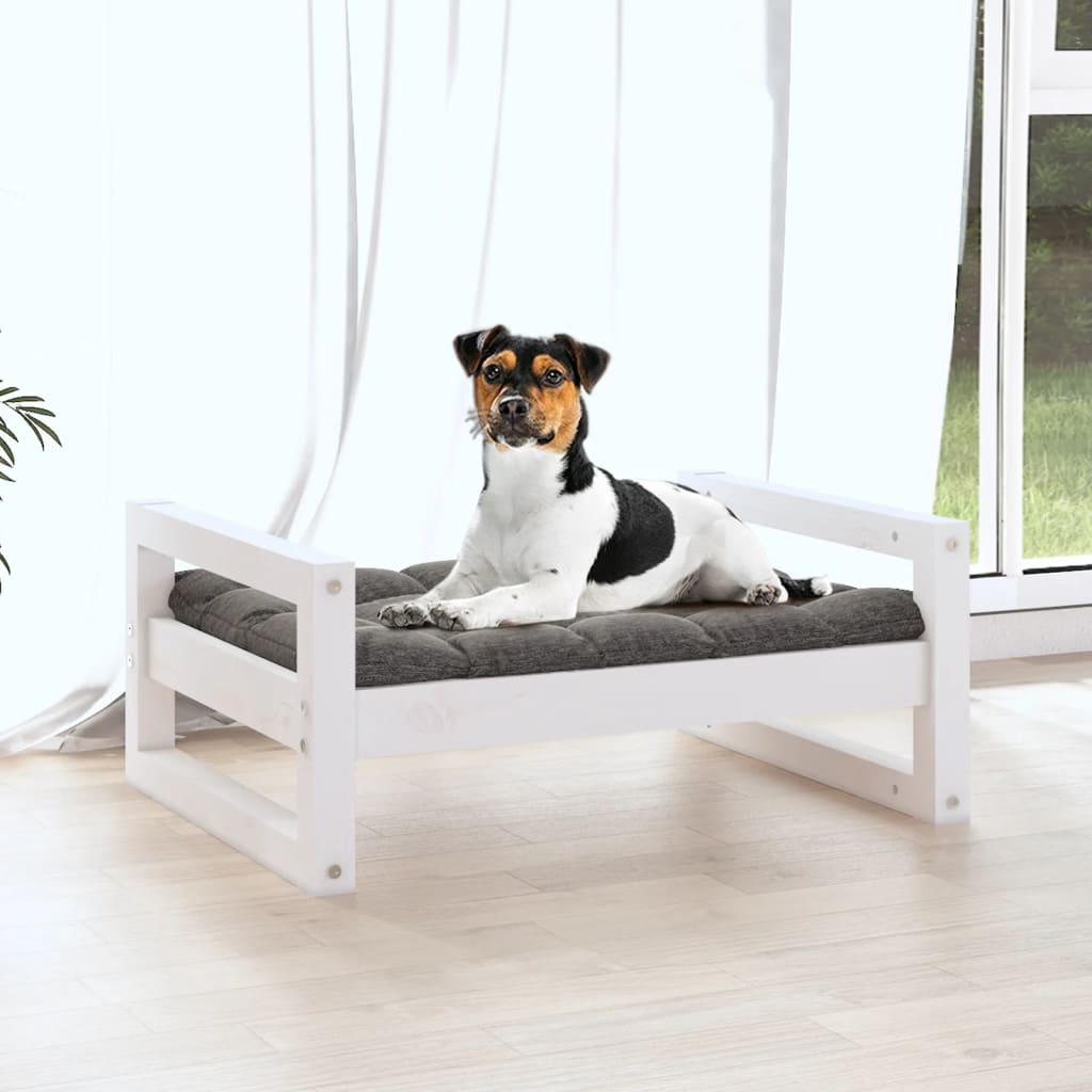 Lit Pour Chien 55,5X45,5X28 Cm Bois De Pin Solide