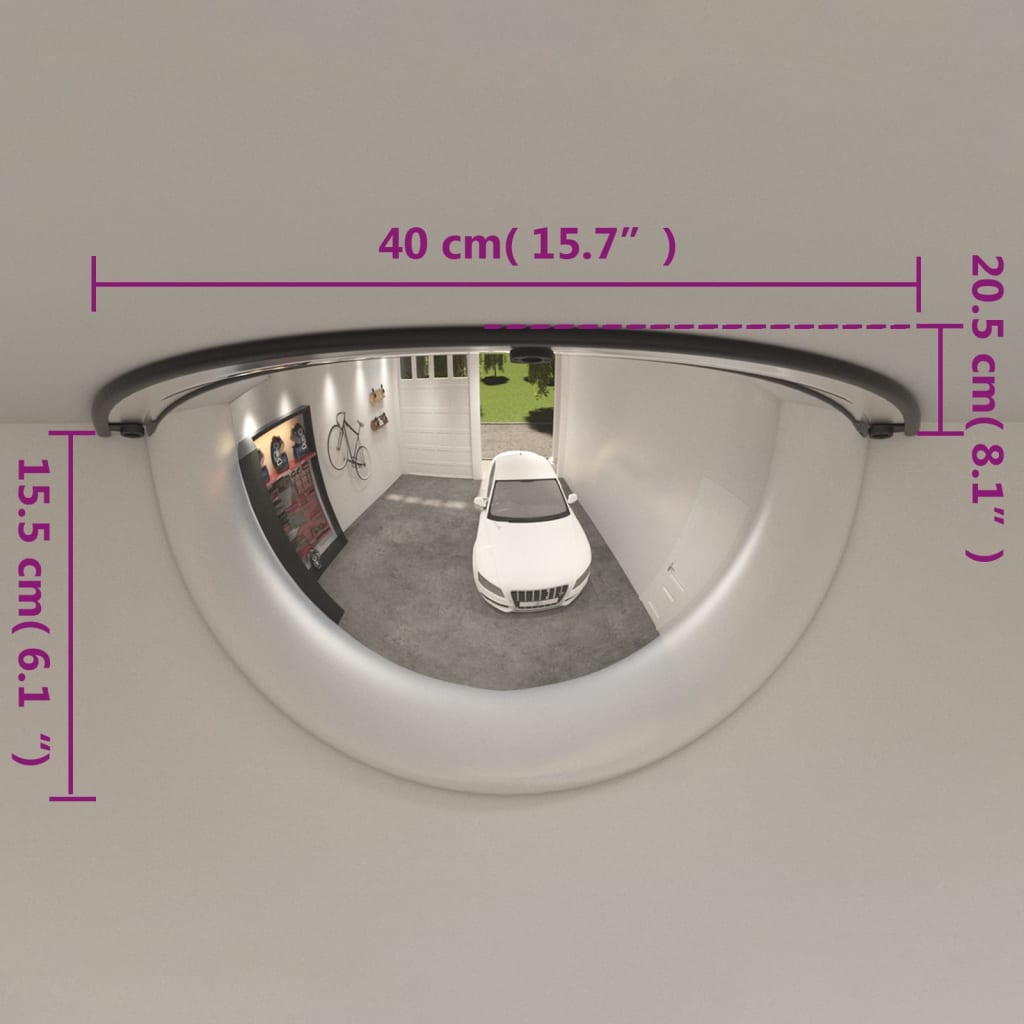 Miroirs De Circulation En -Dôme 2 Pcs Ø40 Cm Acrylique