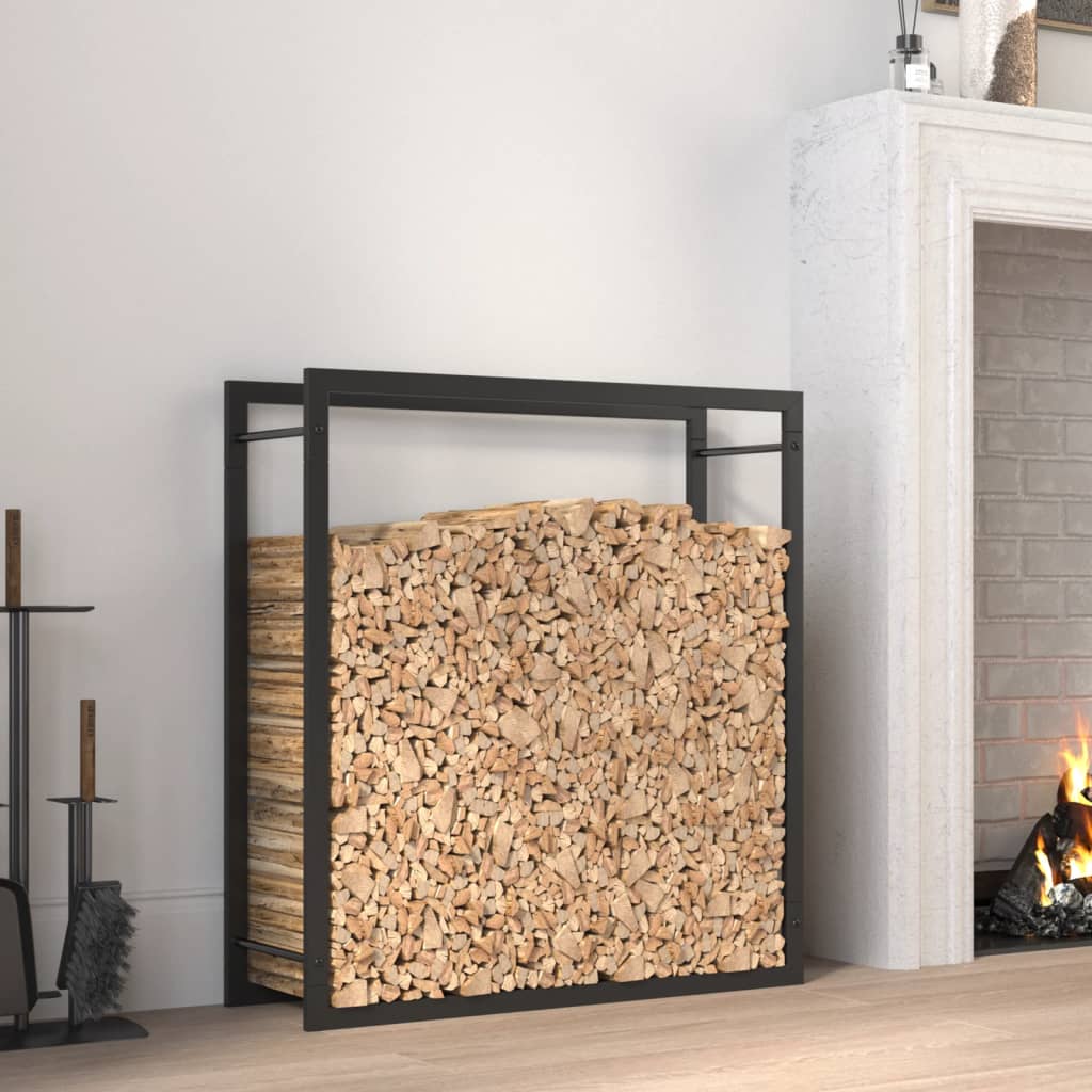 Étagère À Bois De Chauffage Mat Acier