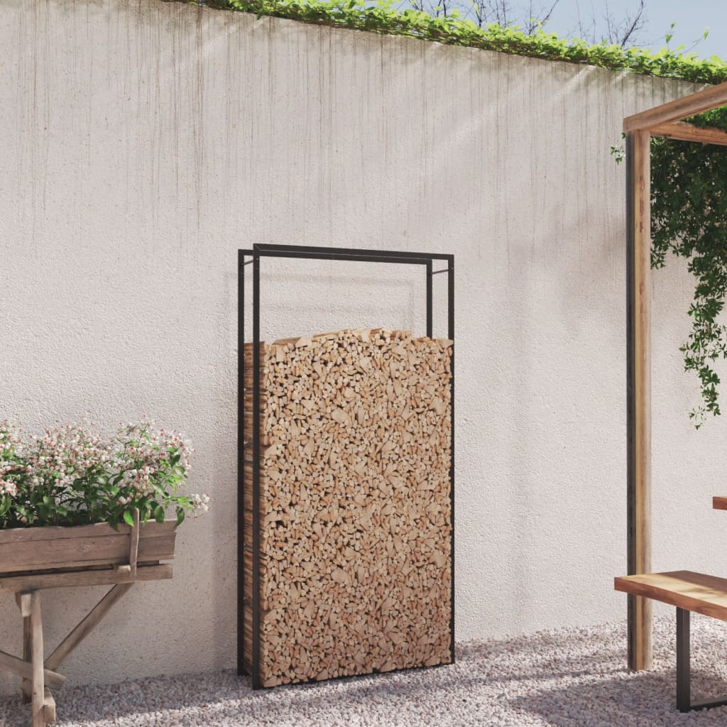 Étagère À Bois De Chauffage Mat Acier