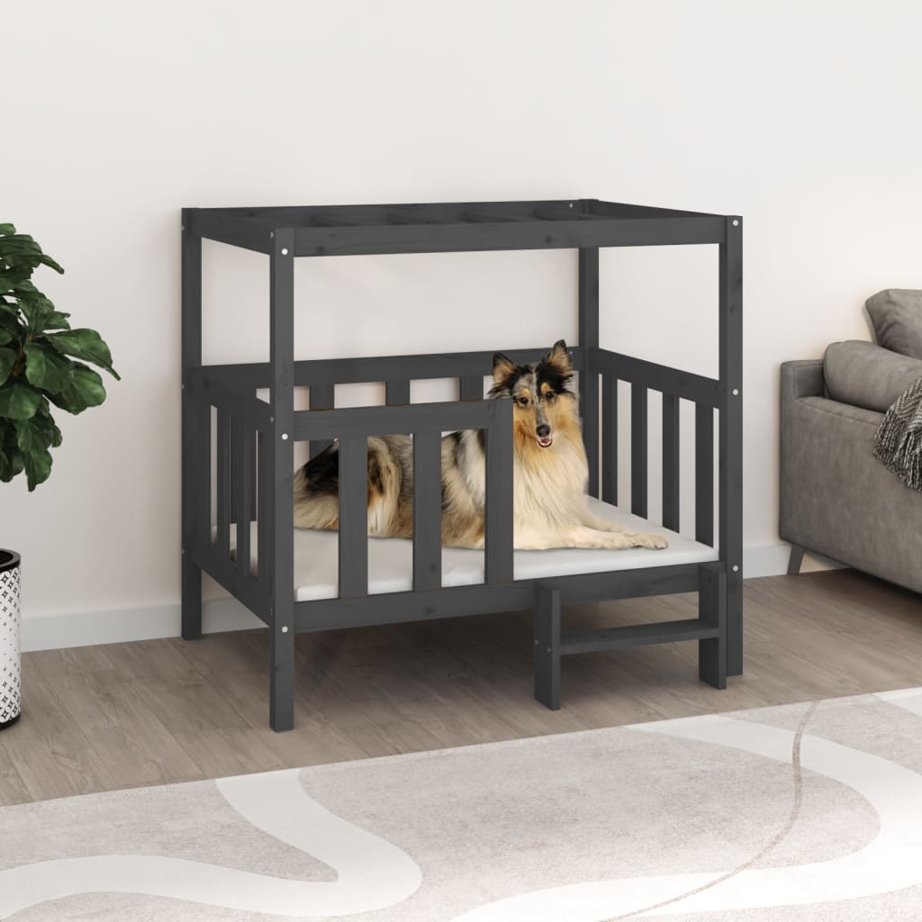 Lit Pour Chien 55,5X53,5X60 Cm Bois De Pin Solide