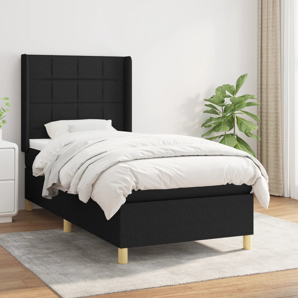 Sommier À Lattes De Lit Avec Matelas Tissu