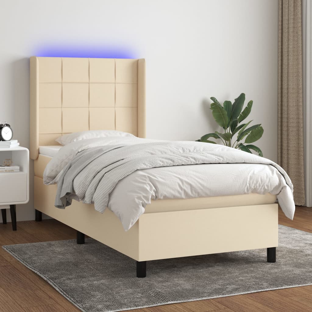 Sommier À Lattes De Lit Matelas Led Tissu