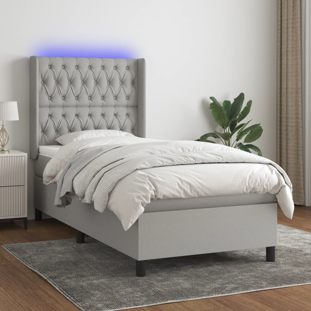 Sommier À Lattes De Lit Matelas Led Tissu