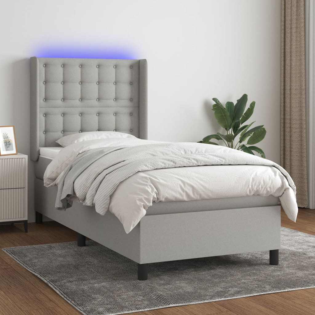 Sommier À Lattes De Lit Matelas Led Tissu