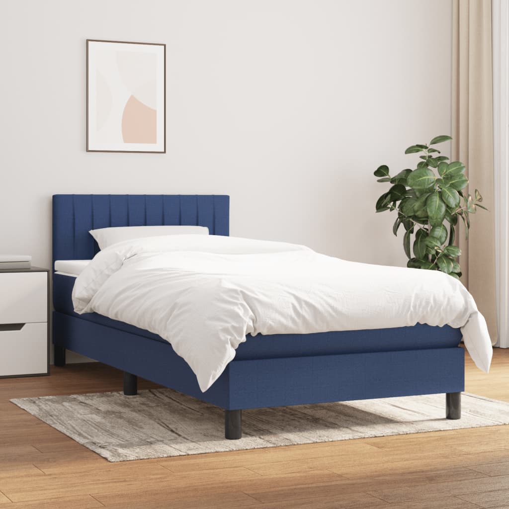 Lit À Ressorts Avec Tête De Lit Tissu