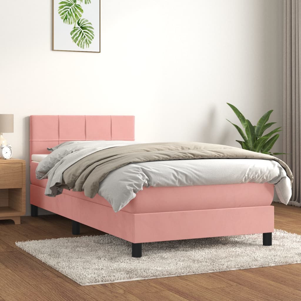 Lit À Ressorts Avec Matelas Velours