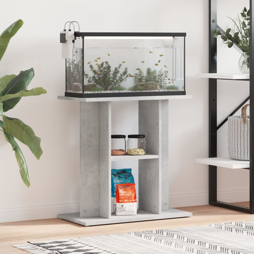 Support D'aquarium Gris Sonoma Bois D'ingénierie