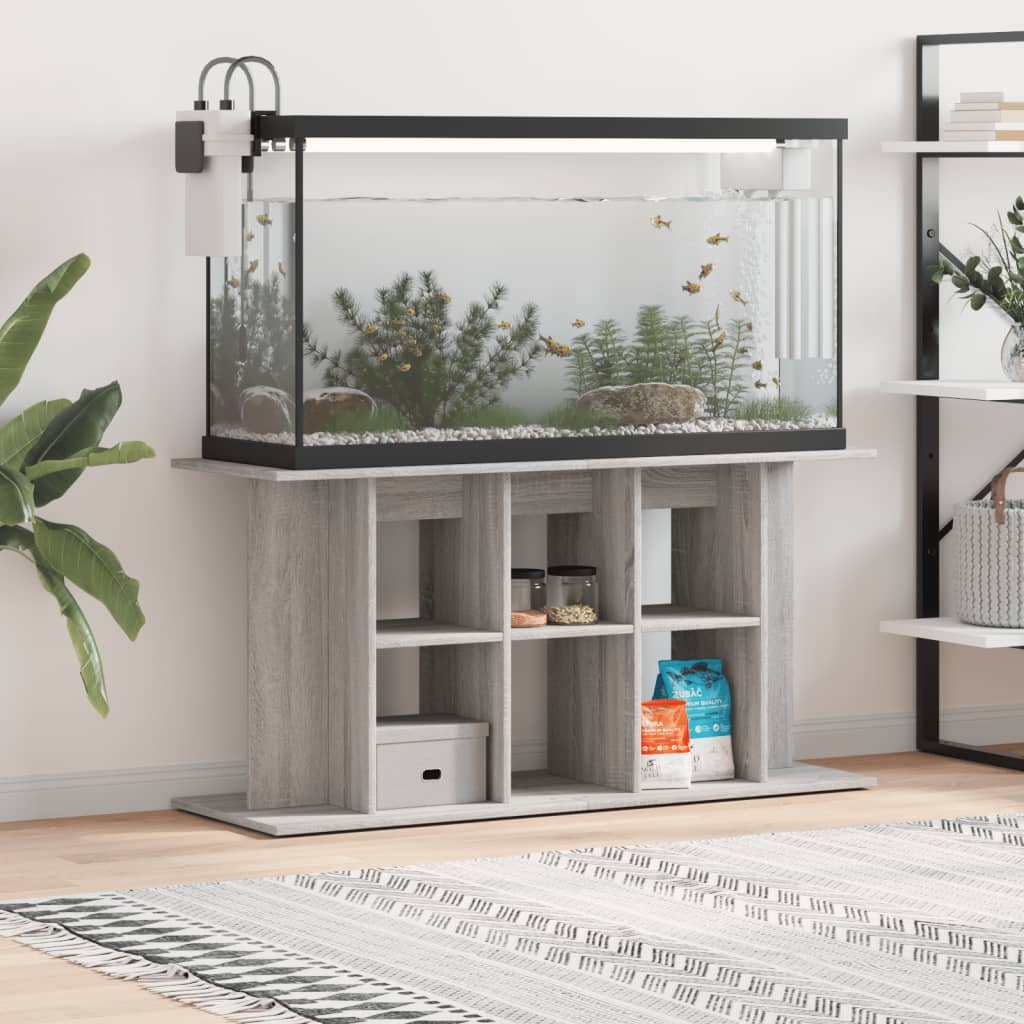 Support D'aquarium Gris Sonoma Bois D'ingénierie
