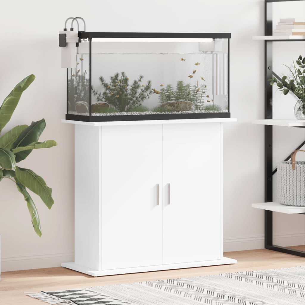 Support D'aquarium En Béton Gris Bois D'ingénierie