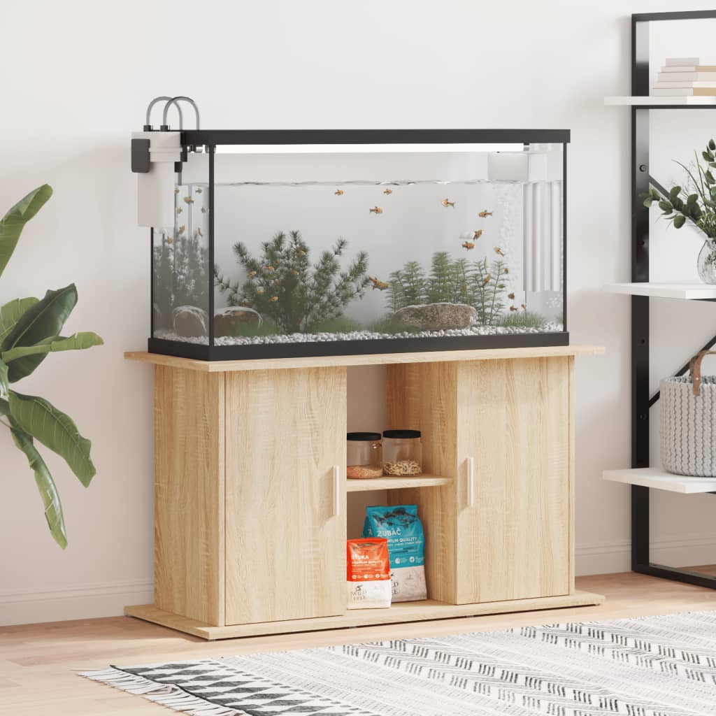 Support D'aquarium En Béton Gris Bois D'ingénierie