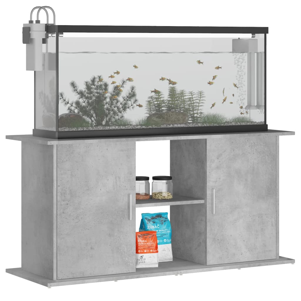 Support D'aquarium En Béton Gris Bois D'ingénierie