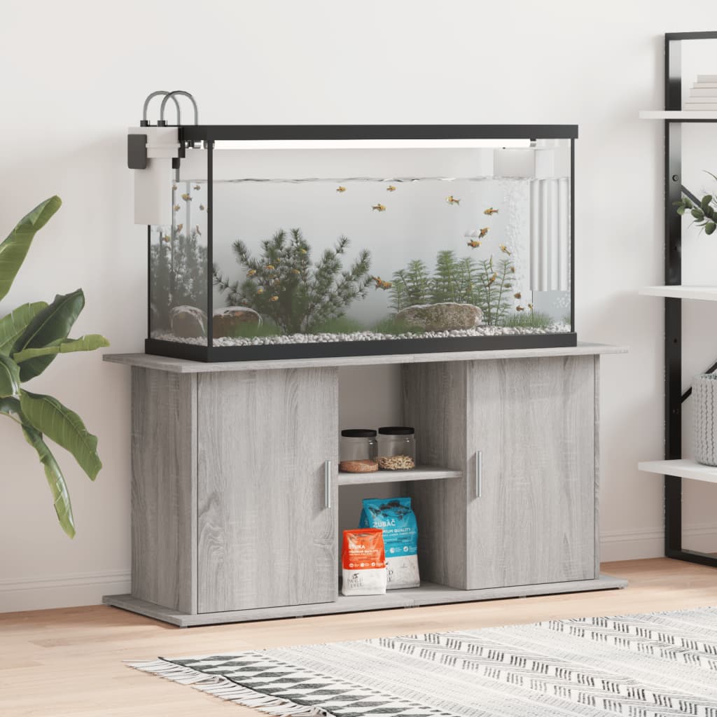 Support D'aquarium En Béton Gris Bois D'ingénierie