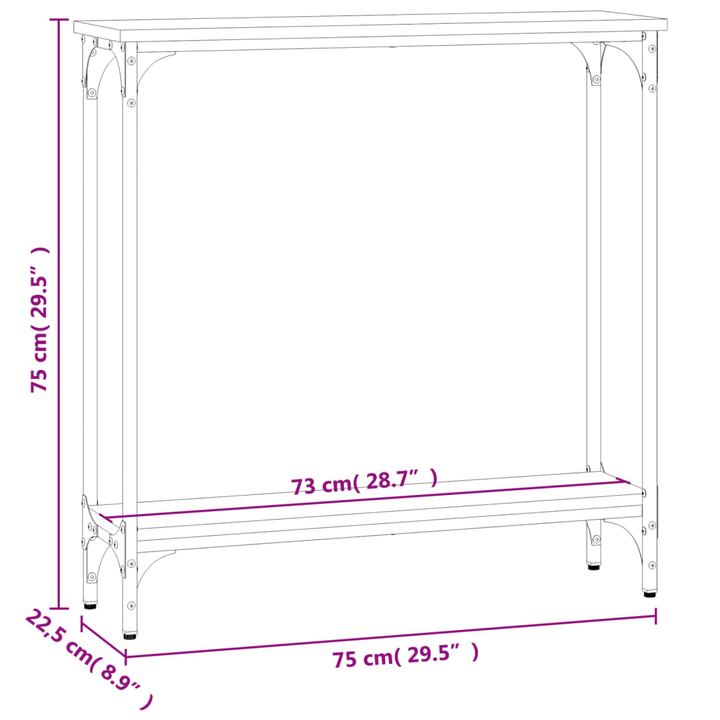 Table Console 75X22,5X Bois D'ingénierie