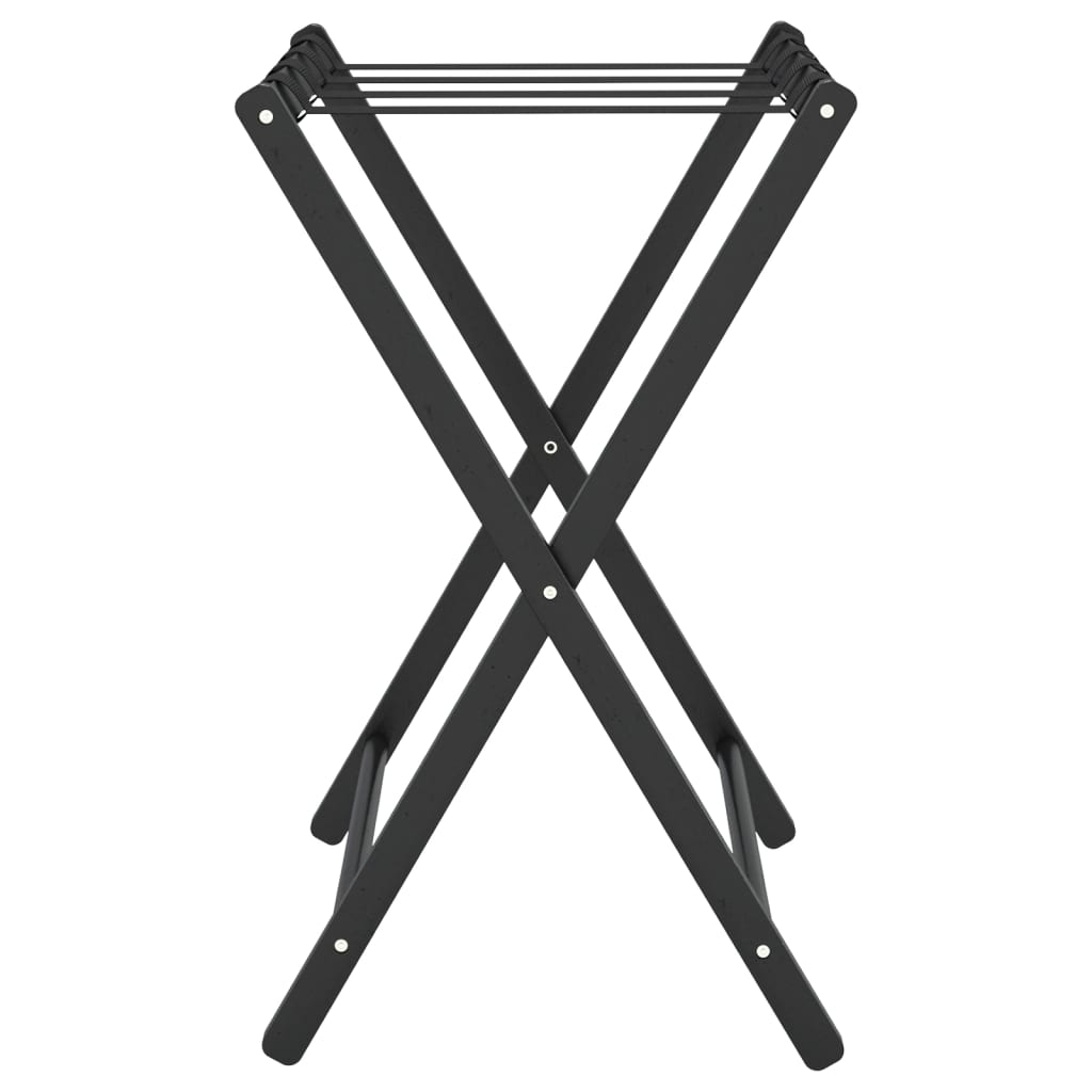 Porte-Bagages Noir 68,5X38X58 Cm Bambou