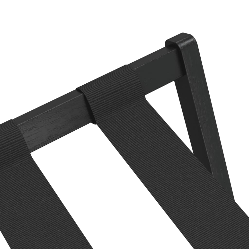 Porte-Bagages Noir 68,5X38X58 Cm Bambou