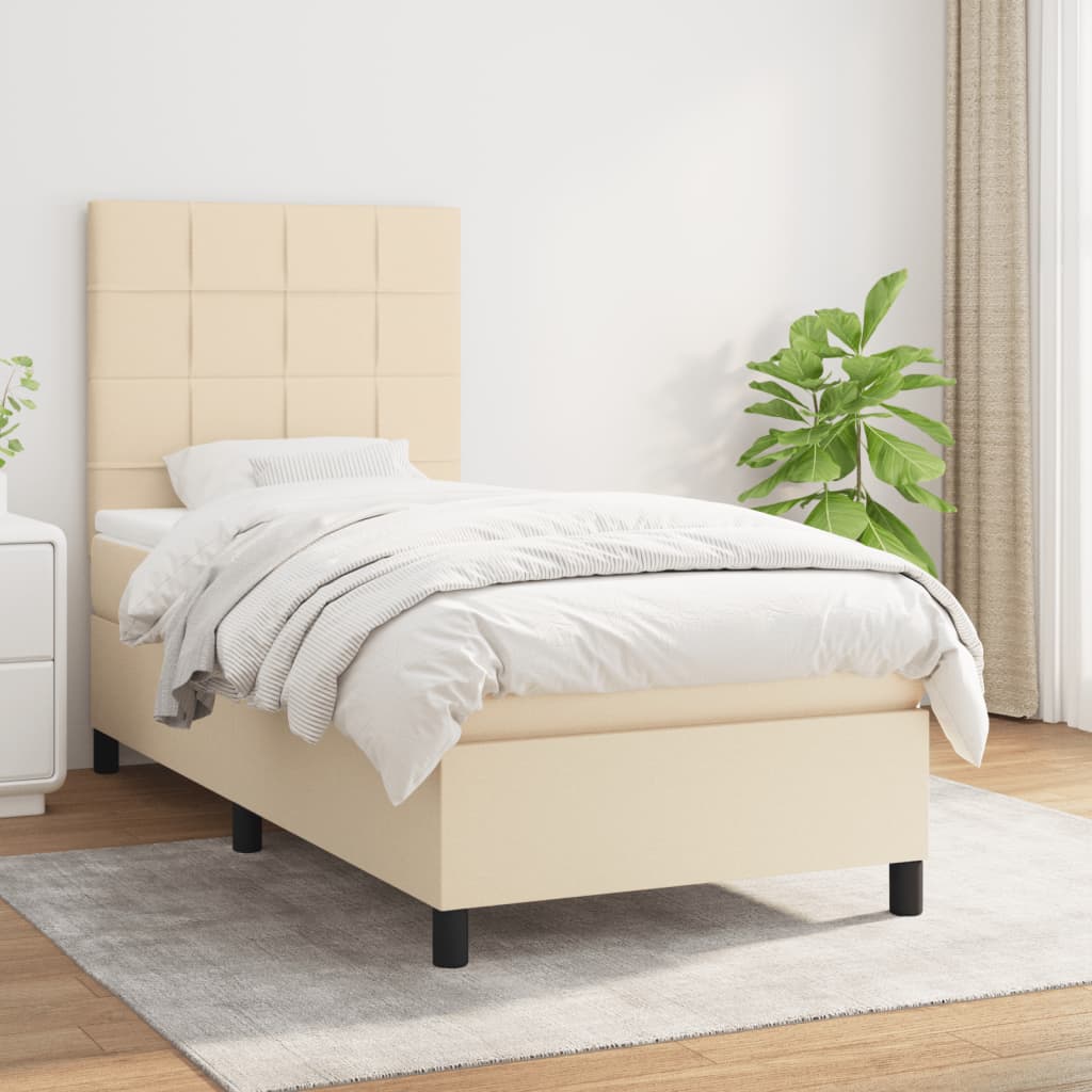 Sommier À Lattes De Lit Avec Matelas Tissu
