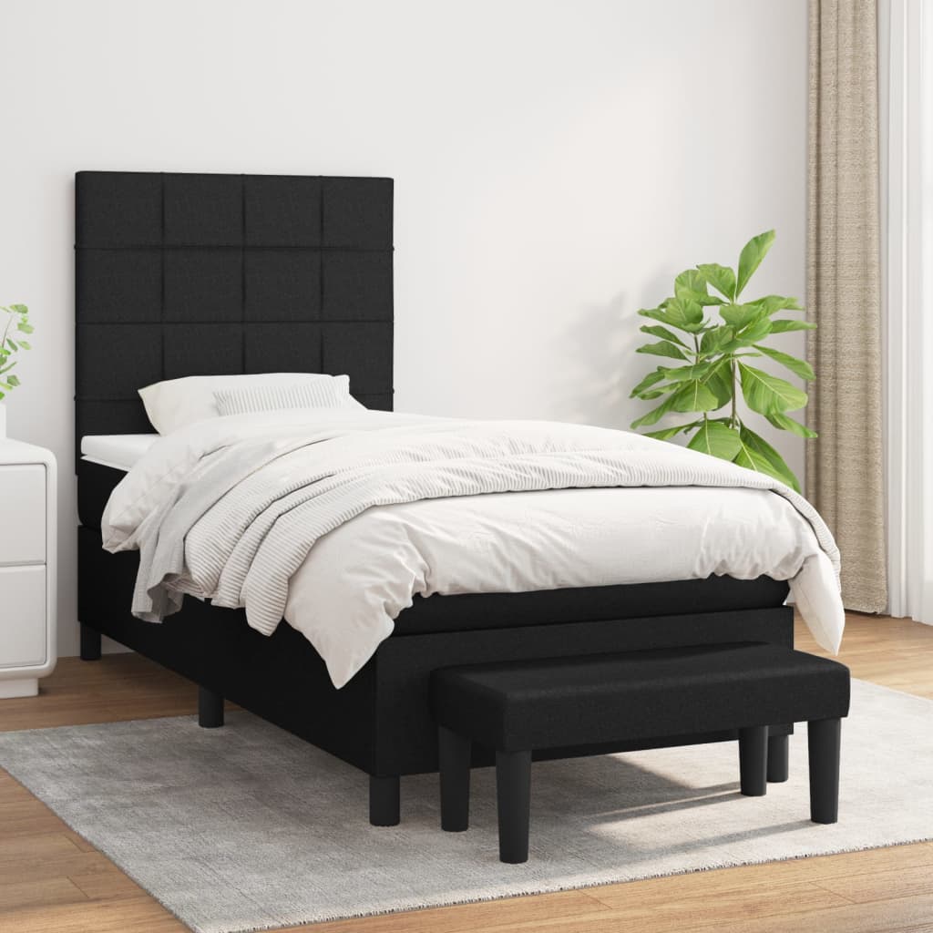Sommier À Lattes De Lit Avec Matelas Tissu