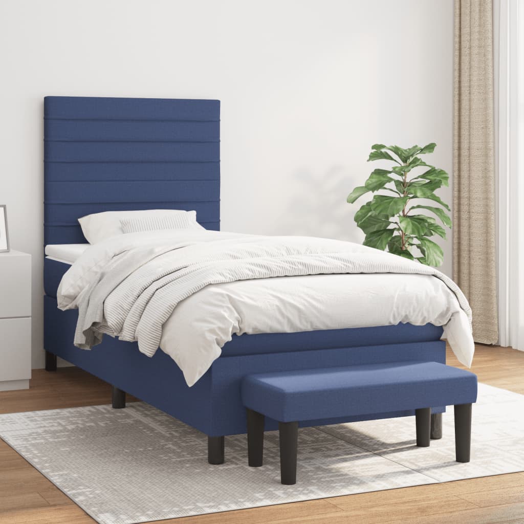 Sommier À Lattes De Lit Avec Matelas Tissu