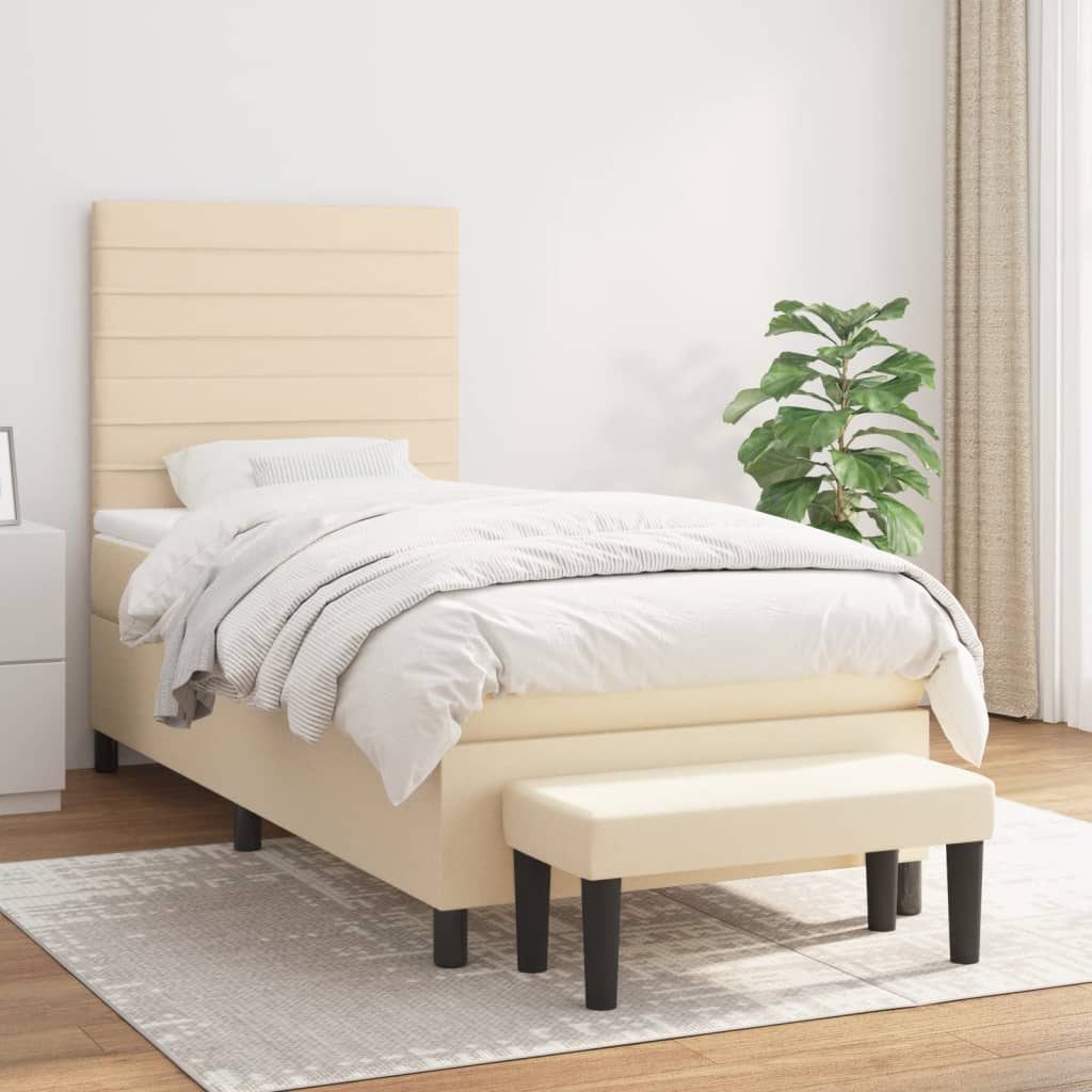 Sommier À Lattes De Lit Avec Matelas Tissu