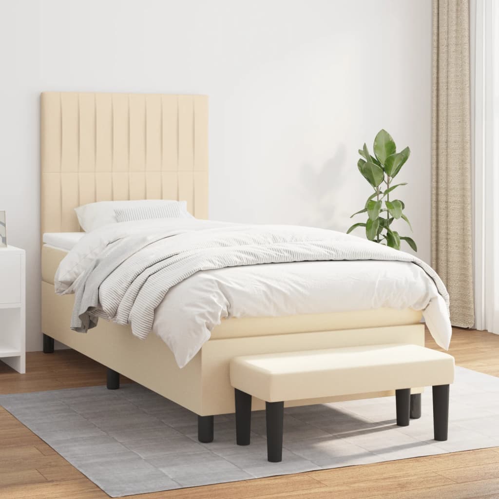 Sommier À Lattes De Lit Avec Matelas Tissu