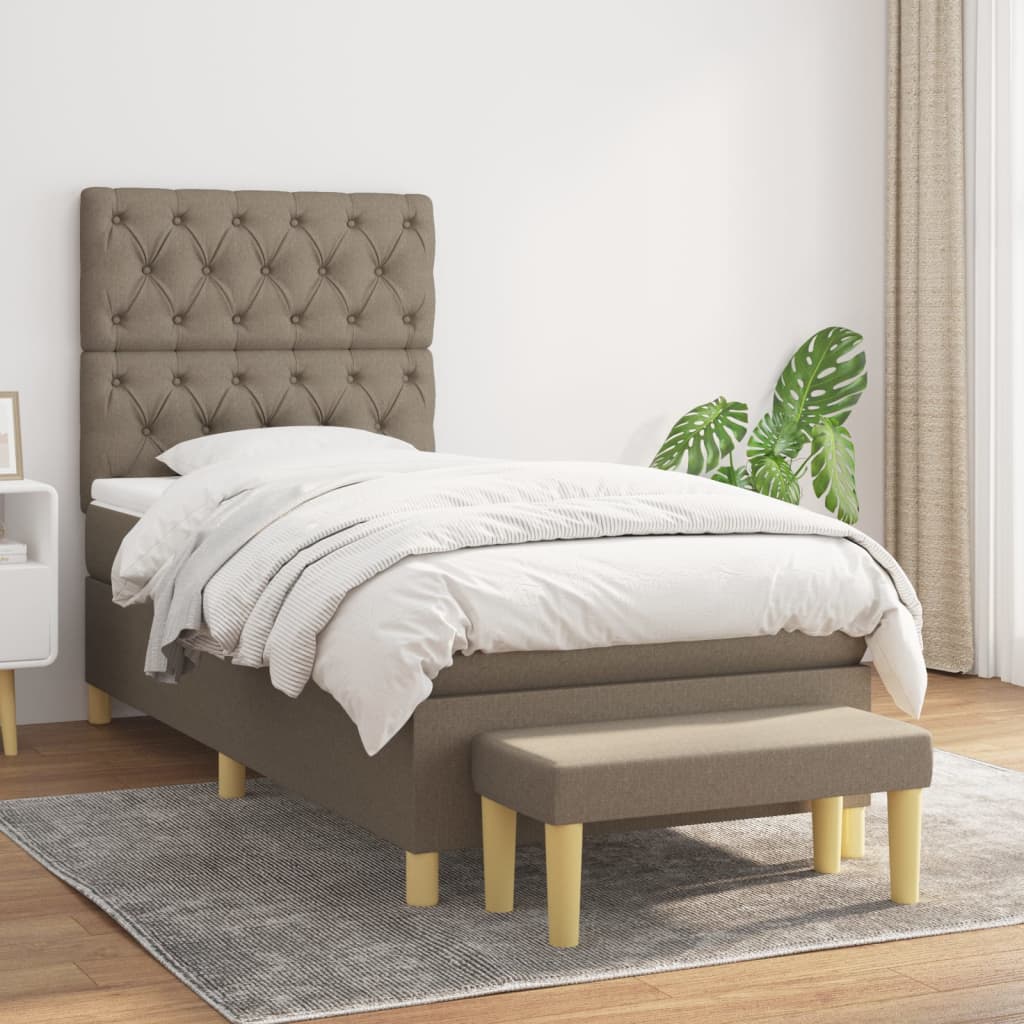 Sommier À Lattes De Lit Avec Matelas Tissu